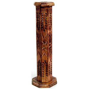 Ash Catcher - 8 Sided Mangowood 12" Tower Assorted