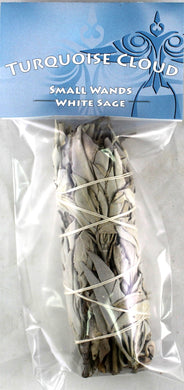Turquoise Cloud - White Sage Wand, Small 5