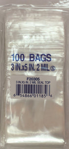 Ziplock Bags 3" x 5"