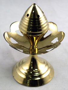 Medium Brass Lotus Beehive Pedestal
