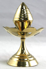 Medium Brass Lotus Beehive Pedestal