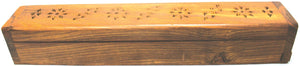 Small Flat Top Wood Incense Coffin