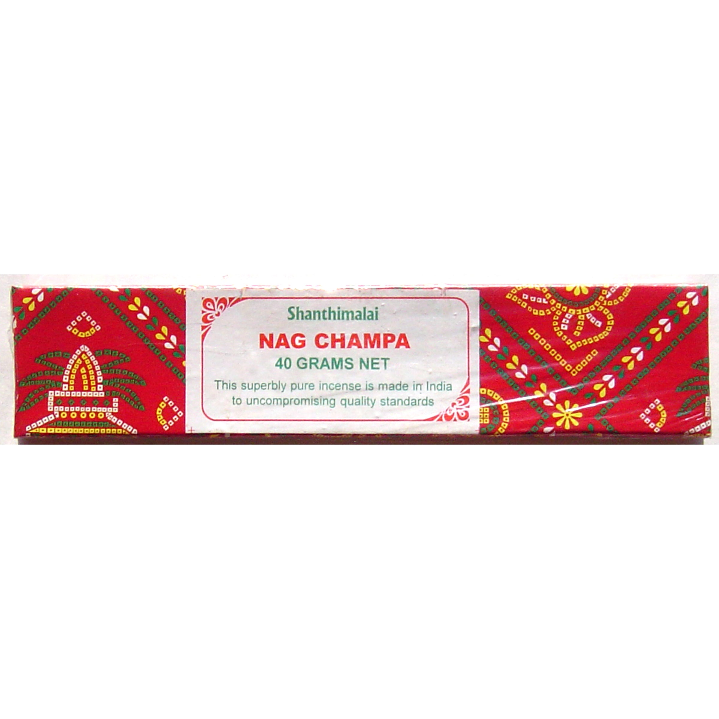 Shanthimalai Nag Champa Red Box - 40 gram – Incense Sampler Works