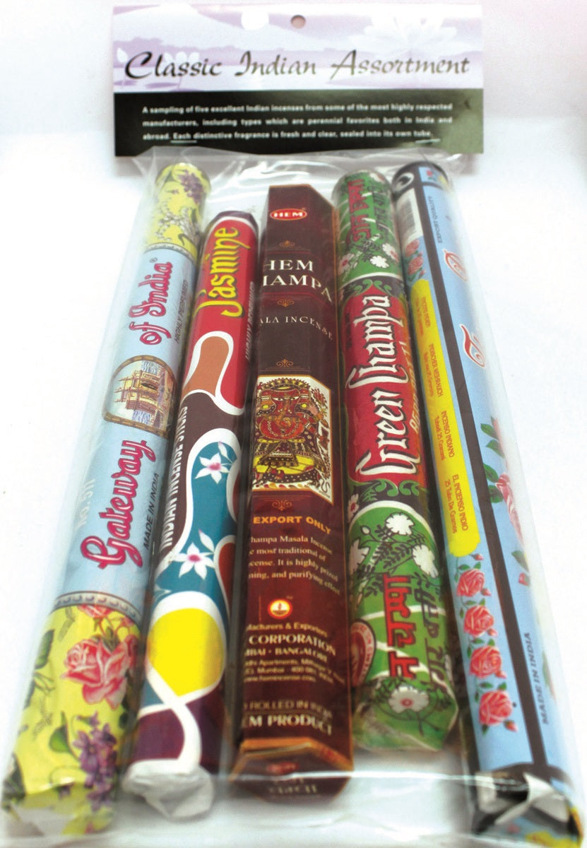The Incense Sampler Works - Prepackaged Classic Indian Assortment