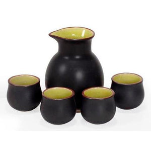 Sake Set - Black & Chartreuse