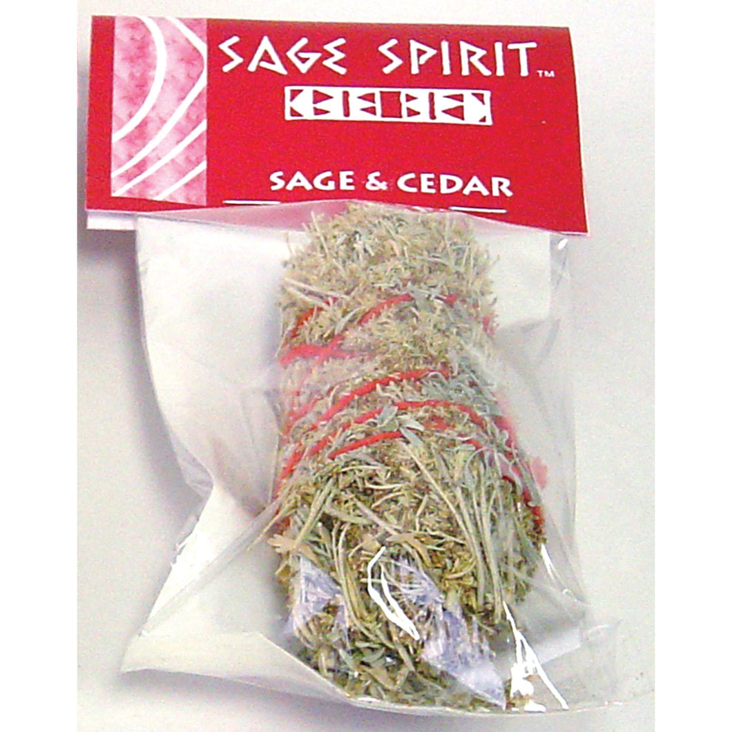 Sage Spirit - Sage & Cedar Smudge Wand,  Small