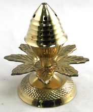Small Brass Lotus Beehive Pedestal